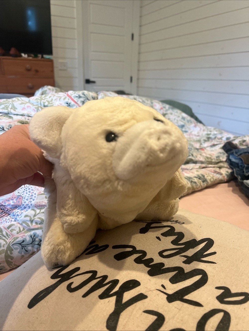 Vintage 1980 Gund Cream Plush White Polar Bear Collectible Viral Stuffie
